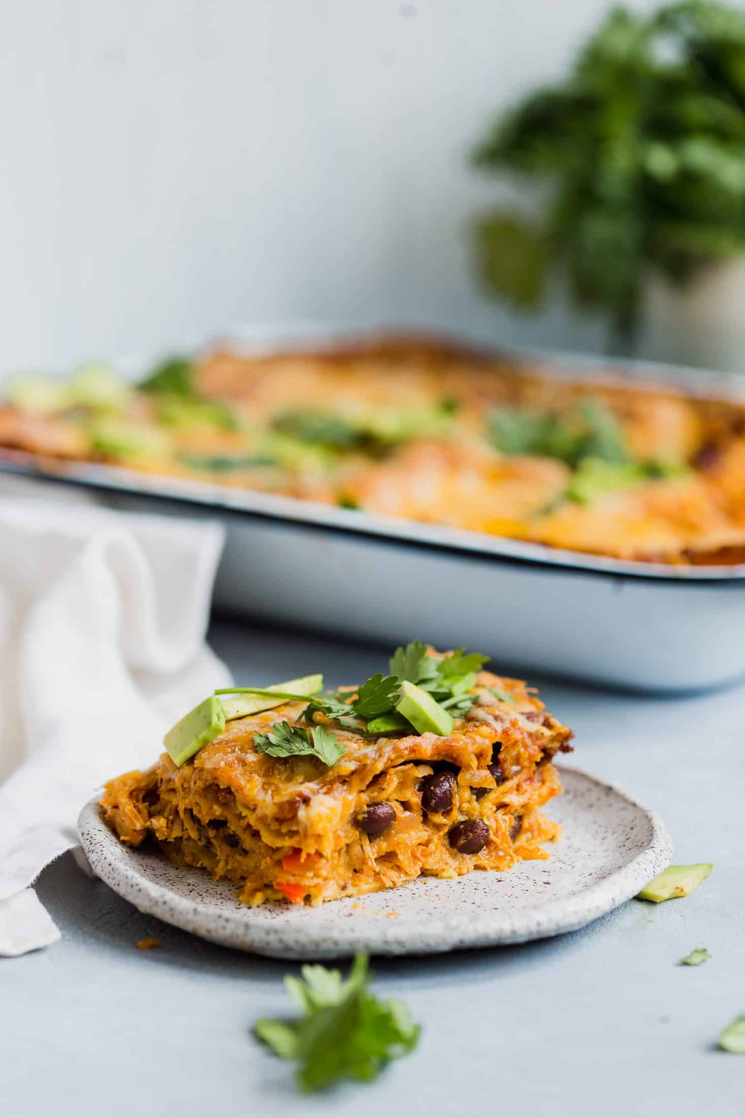 enchilada lasagna I howsweeteats.com