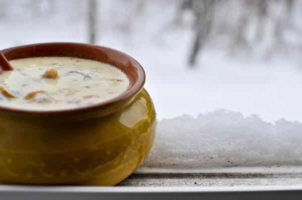 Creamy Chicken and Brie Soup I howsweeteats.com Creamy Chicken and Brie Soup I howsweeteats.com