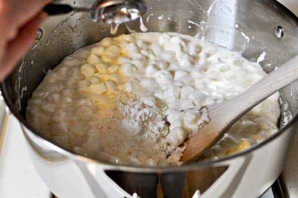 Cake Batter Crispy Treats I howsweeteats.com Cake Batter Crispy Treats I howsweeteats.com