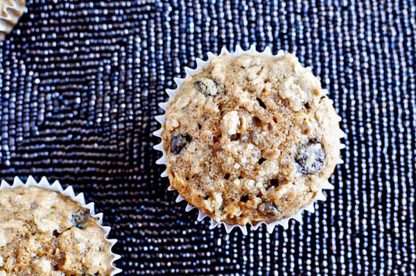 Oatmeal Chocolate Chip Cookie Muffins I howsweeteats.com Oatmeal Chocolate Chip Cookie Muffins I howsweeteats.com