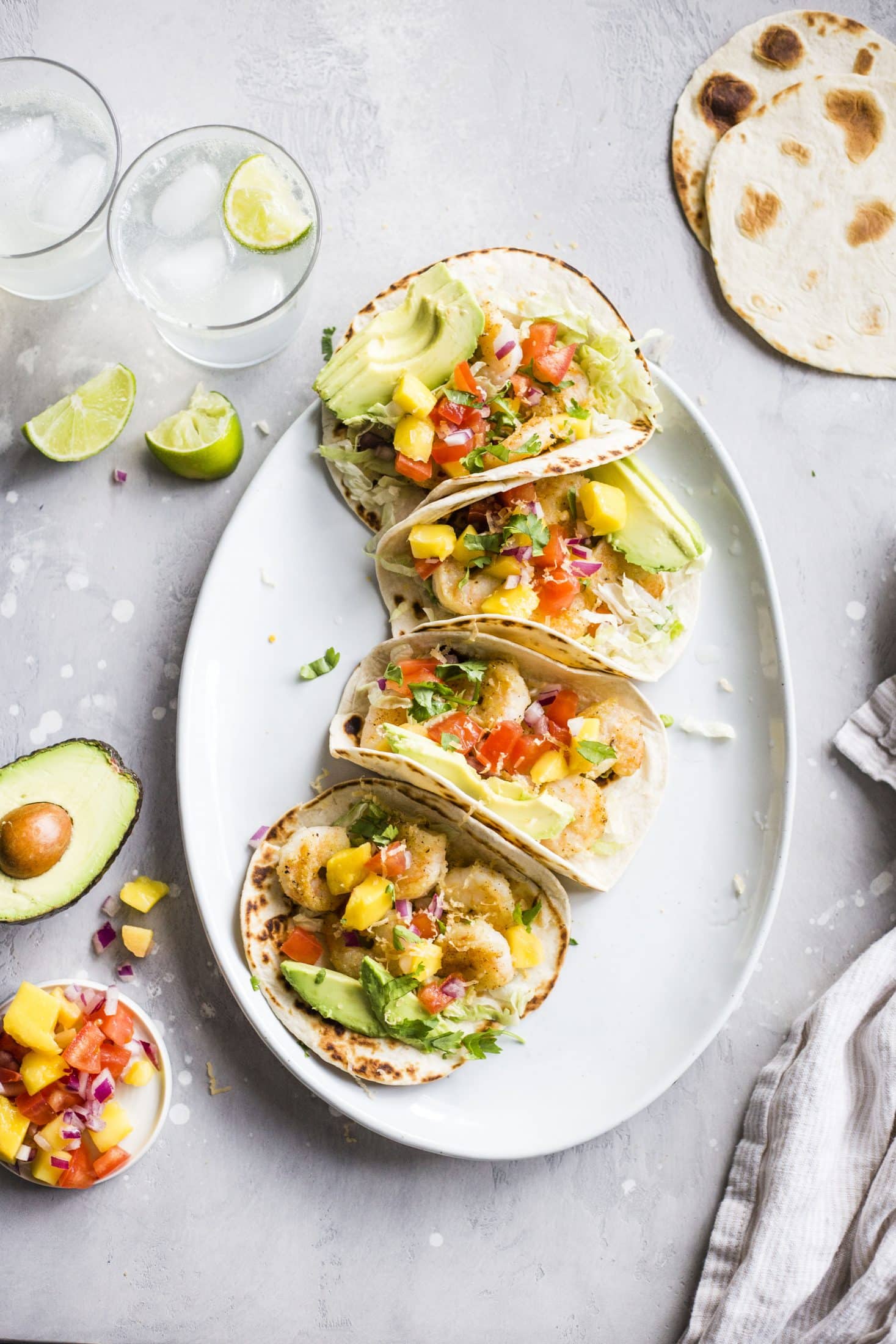 crispy shrimp tacos I howsweeteats.com #shrimp #tacos #seafood #healthy #recipes
