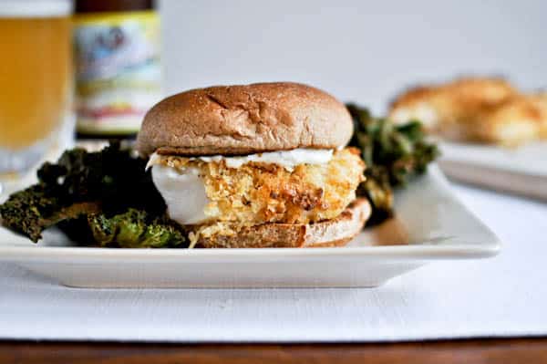salt and vinegar chip crusted fish sandwich I howsweeteats.com salt and vinegar chip crusted fish sandwich I howsweeteats.com