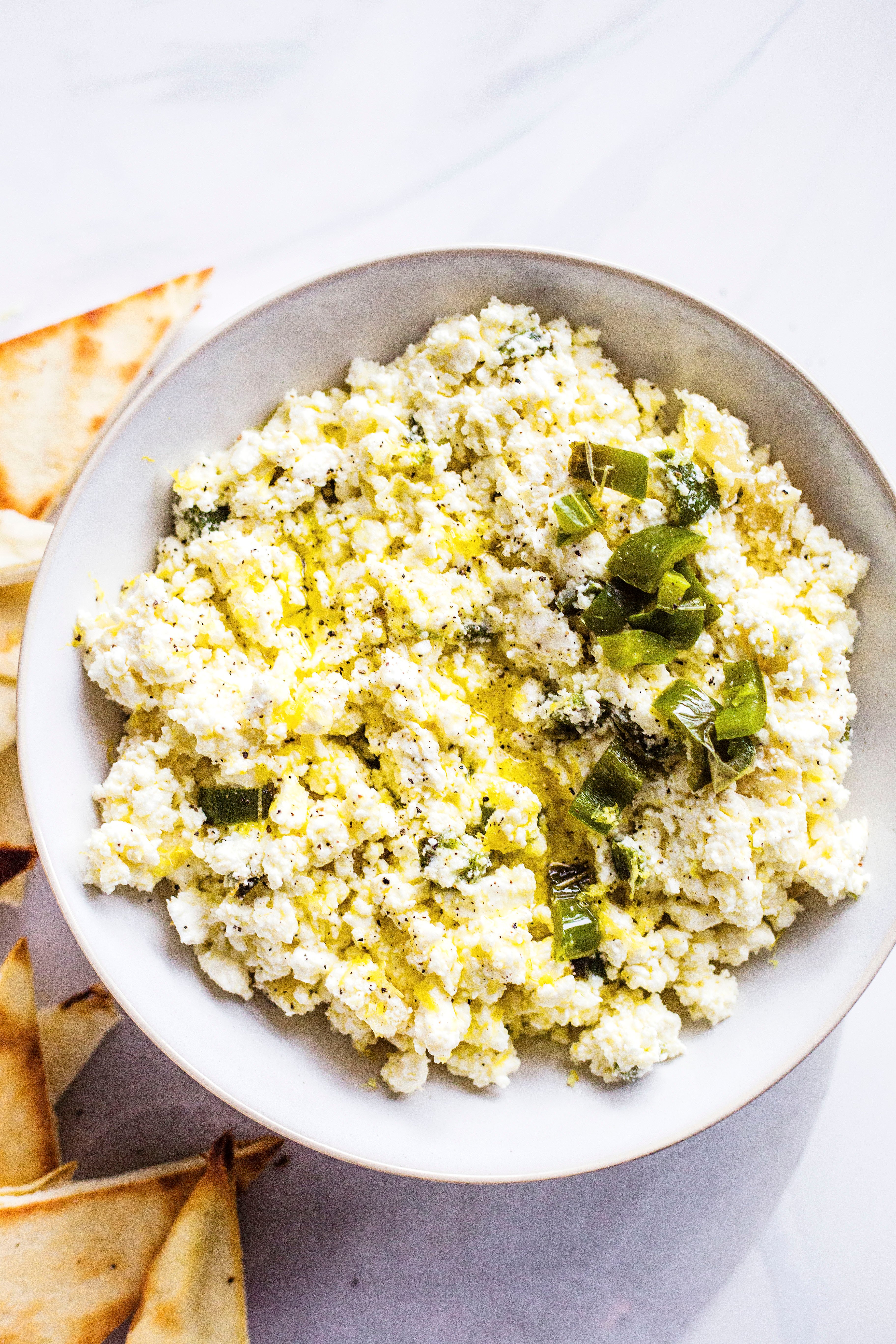 creamy feta dip (aka, crazy feta!) I howsweeteats.com #feta #dip #appetizer #recipes #cheese