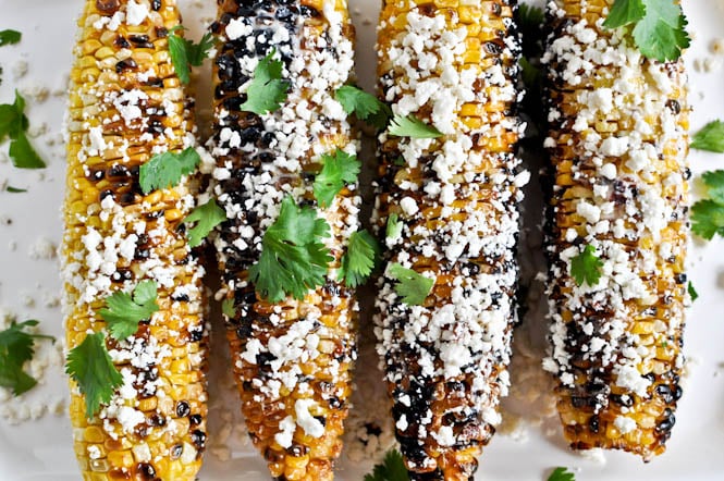 Grilled Corn with Bacon Butter and Cotija Cheese I howsweeteats.com Grilled Corn with Bacon Butter and Cotija Cheese I howsweeteats.com