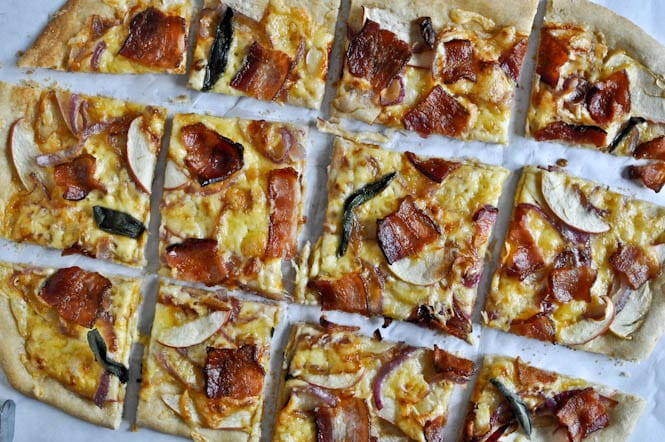 Whole Wheat Autumn Apple Pizza I howsweeteats.com Whole Wheat Autumn Apple Pizza I howsweeteats.com