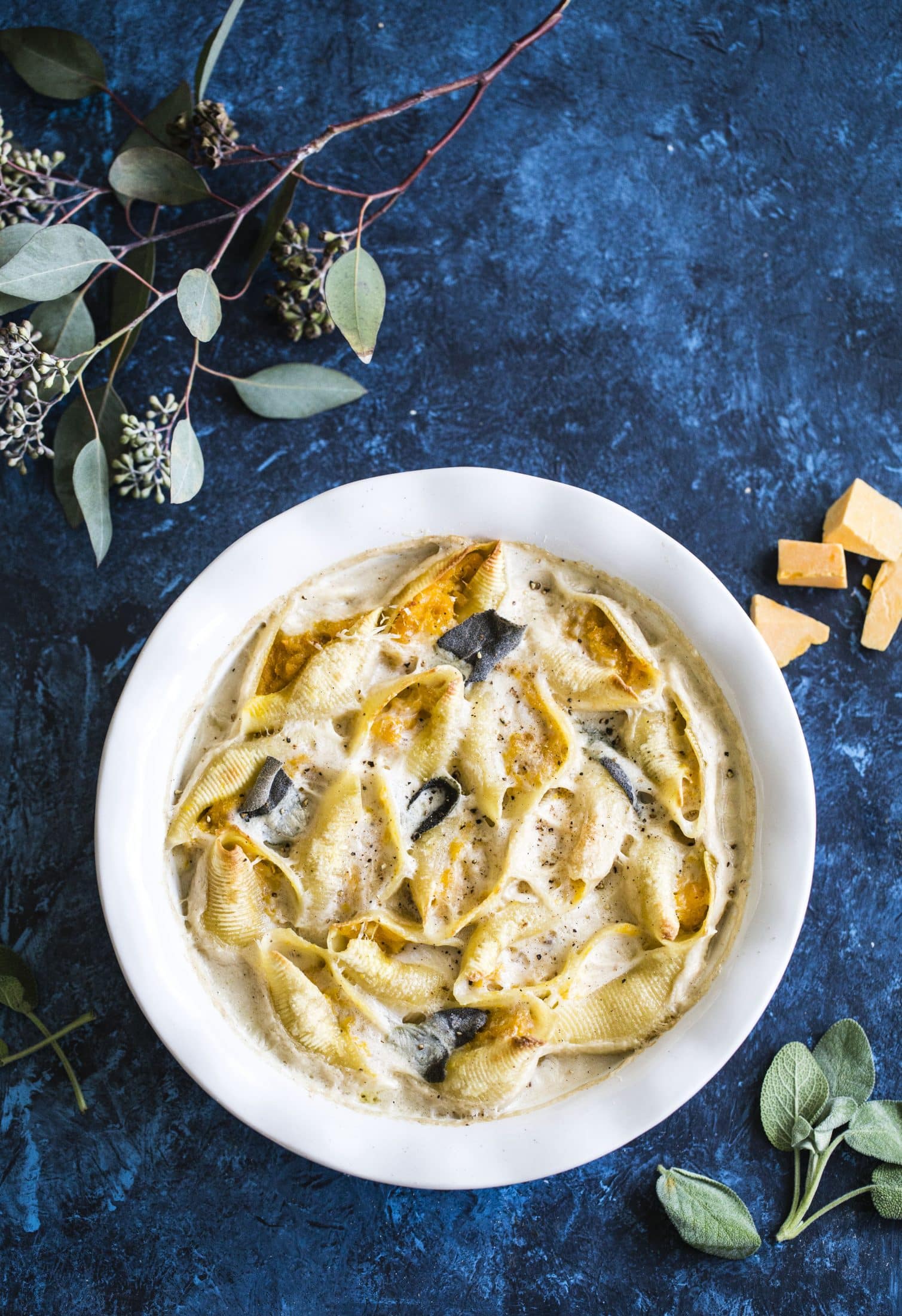 butternut squash stuffed shells and cheese I howsweeteats.com