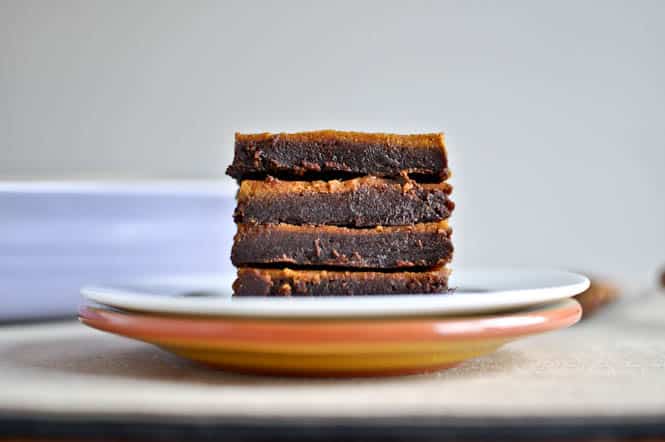 Pumpkin Pie Fudge Brownie Bars I howsweeteats.com Pumpkin Pie Fudge Brownie Bars I howsweeteats.com