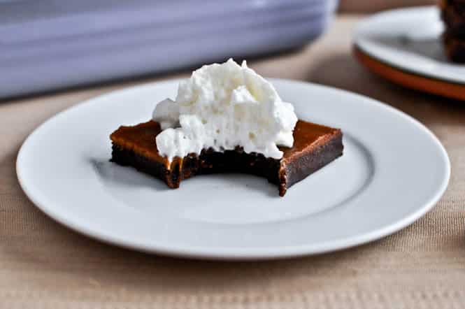 Pumpkin Pie Fudge Brownie Bars I howsweeteats.com Pumpkin Pie Fudge Brownie Bars I howsweeteats.com