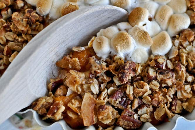 Lightened-Up Sweet Potato Casserole I howsweeteats.com Lightened-Up Sweet Potato Casserole I howsweeteats.com