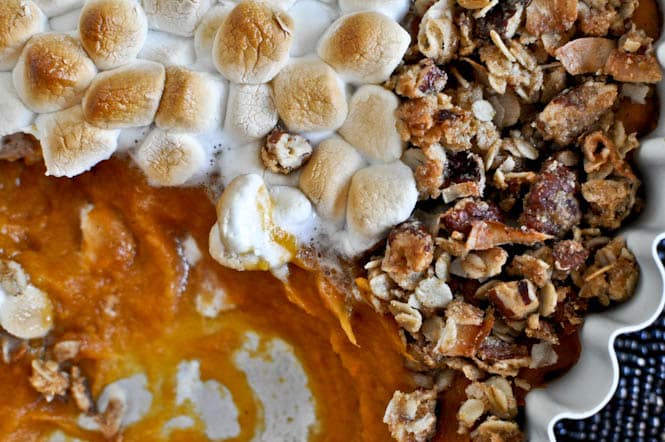 Lightened-Up Sweet Potato Casserole I howsweeteats.com Lightened-Up Sweet Potato Casserole I howsweeteats.com