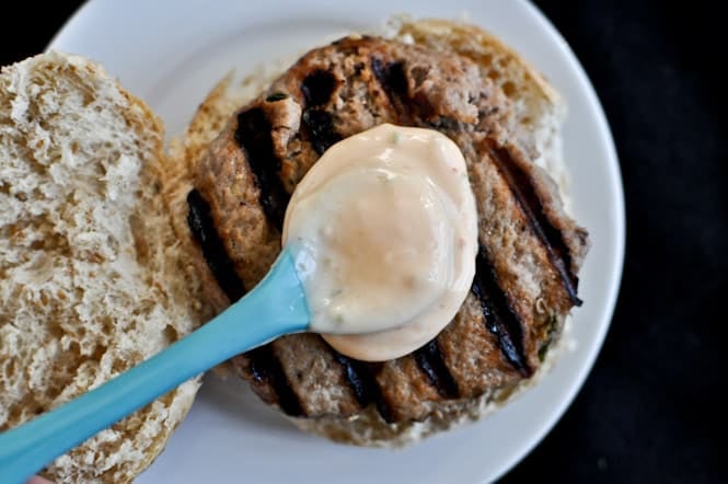 Asian Turkey Burgers with Spicy Lime Mayo I howsweeteats.com Asian Turkey Burgers with Spicy Lime Mayo I howsweeteats.com