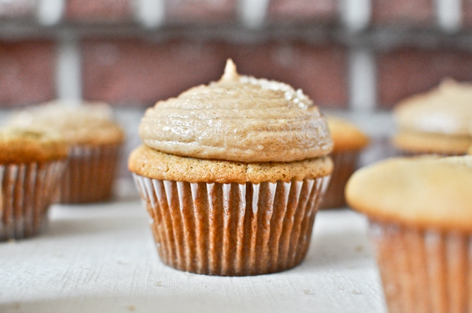 Brown Sugar Cupcakes with Peanut Butter Brown Sugar FrostingI howsweeteats.com Brown Sugar Cupcakes with Peanut Butter Brown Sugar FrostingI howsweeteats.com