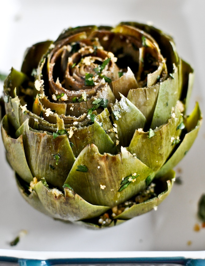 Herb Gorgonzola Artichokes with Parmesan Hollandaise I howsweeteats.com Herb Gorgonzola Artichokes with Parmesan Hollandaise I howsweeteats.com