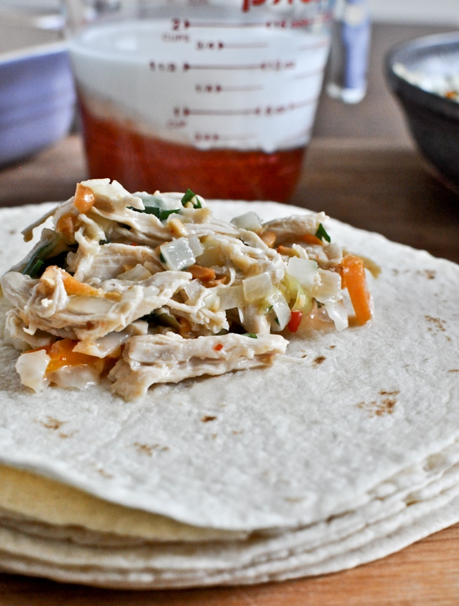 Thai Chicken Enchiladas I howsweeteats.com Thai Chicken Enchiladas I howsweeteats.com