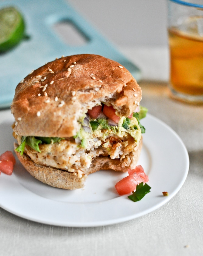 Tilapia Burgers with Watermelon Salsa + Avocado I howsweeteats.com Tilapia Burgers with Watermelon Salsa + Avocado I howsweeteats.com