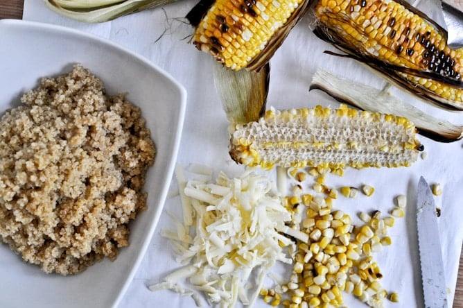 Grilled Corn + Cheddar Quinoa I howsweeteats.com Grilled Corn + Cheddar Quinoa I howsweeteats.com