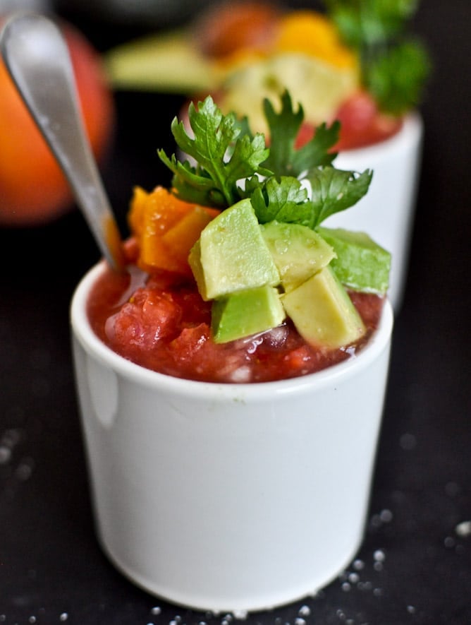 Strawberry Peach Gazpacho I howsweeteats.com Strawberry Peach Gazpacho I howsweeteats.com
