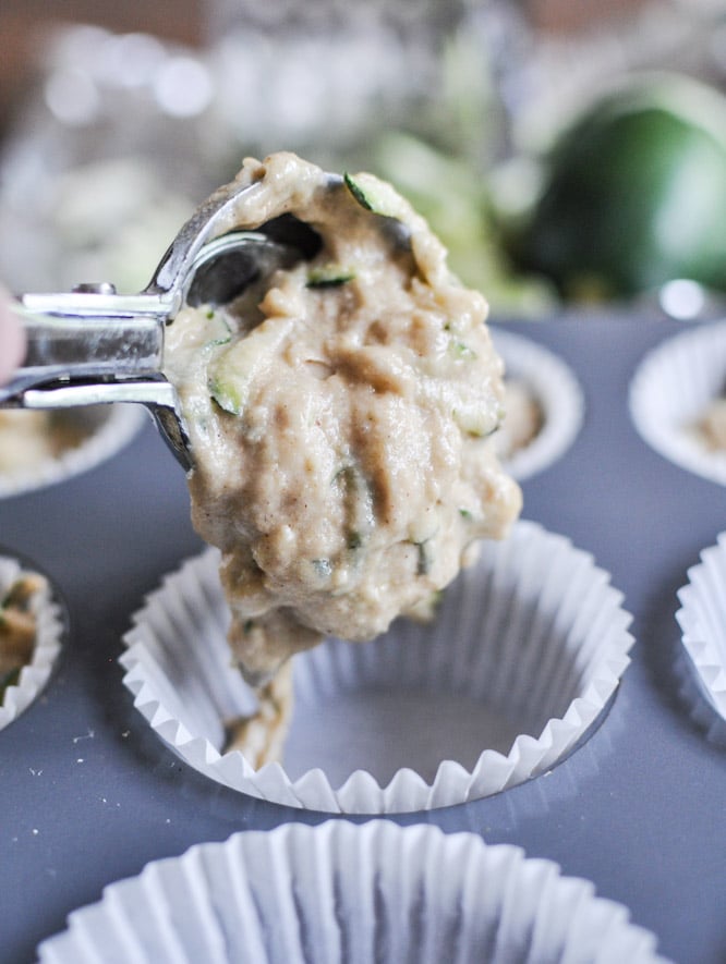 Whole Wheat Zucchini Banana Chocolate Chip Muffins I howsweeteats.com Whole Wheat Zucchini Banana Chocolate Chip Muffins I howsweeteats.com