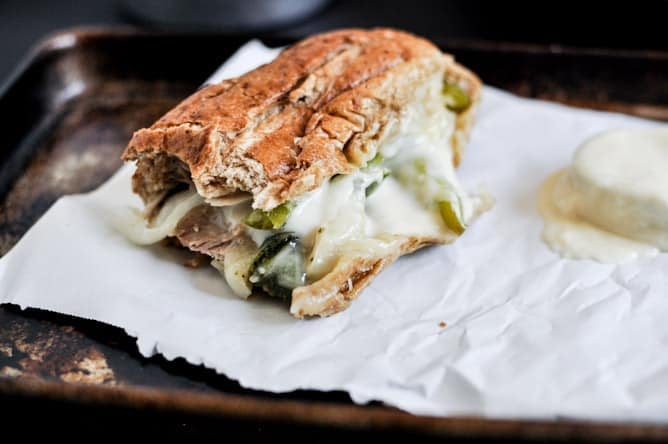 Homemade Chicken Cheesesteaks I howsweeteats.com Homemade Chicken Cheesesteaks I howsweeteats.com