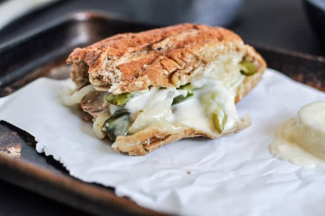 Homemade Chicken Cheesesteaks I howsweeteats.com Homemade Chicken Cheesesteaks I howsweeteats.com