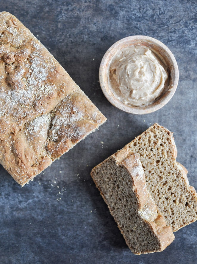 Whole Wheat Pumpkin Spice English Muffin Bread with Brown Sugar Cinnamon Butter I howsweeteats.com Whole Wheat Pumpkin Spice English Muffin Bread with Brown Sugar Cinnamon Butter I howsweeteats.com
