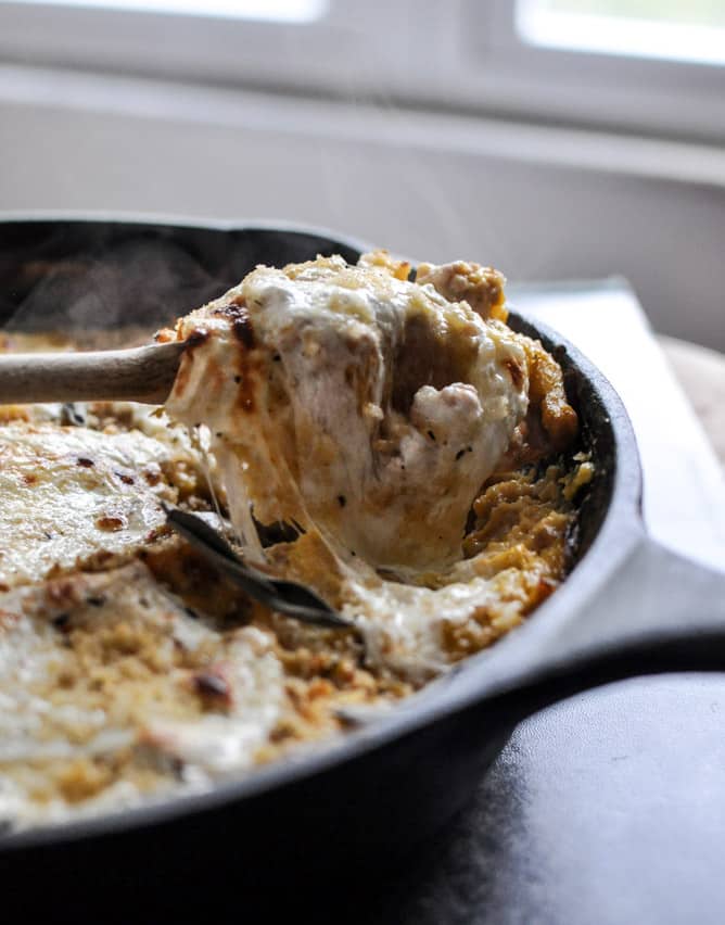 Butternut Squash Skillet Lasagna I howsweeteats.com Butternut Squash Skillet Lasagna I howsweeteats.com