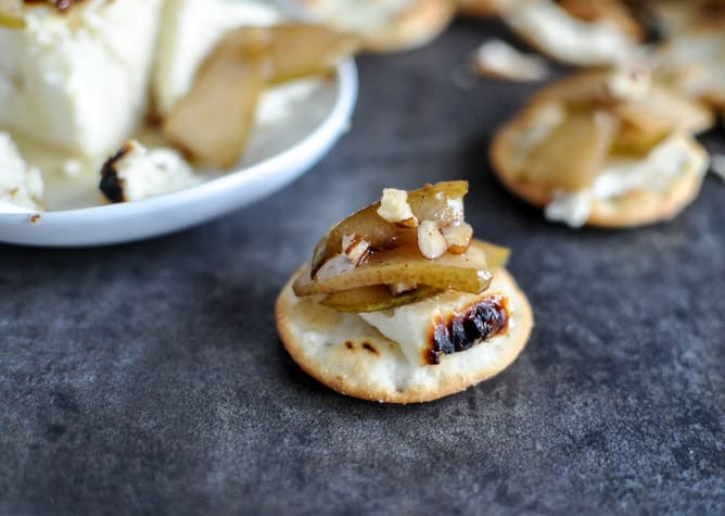 Broiled Feta with Caramelized Cinnamon Pears I howsweeteats.com Broiled Feta with Caramelized Cinnamon Pears I howsweeteats.com