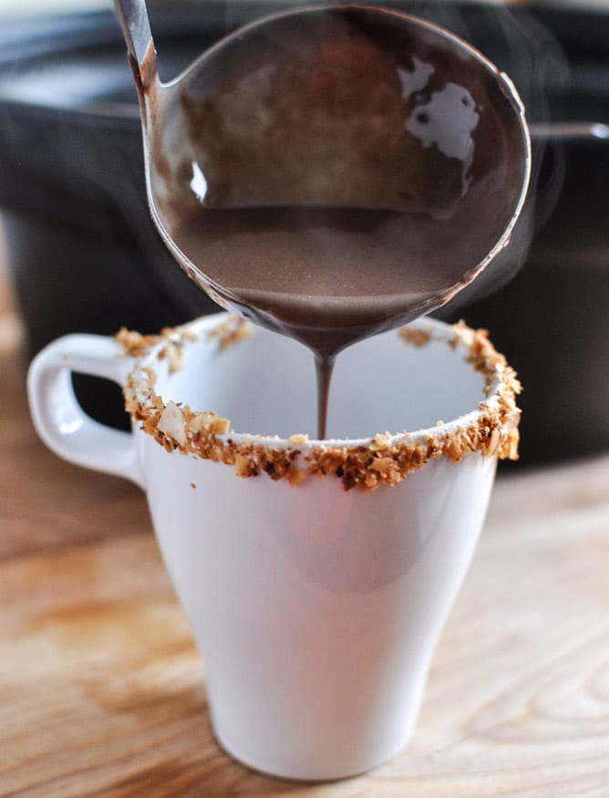 Crockpot Coconut Hot Chocolate I howsweeteats.com Crockpot Coconut Hot Chocolate I howsweeteats.com