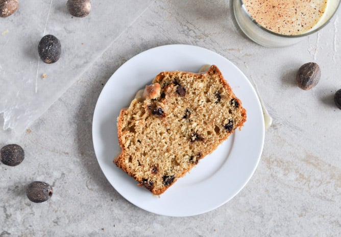 Eggnog Chocolate Chip Bread I howsweeteats.com Eggnog Chocolate Chip Bread I howsweeteats.com