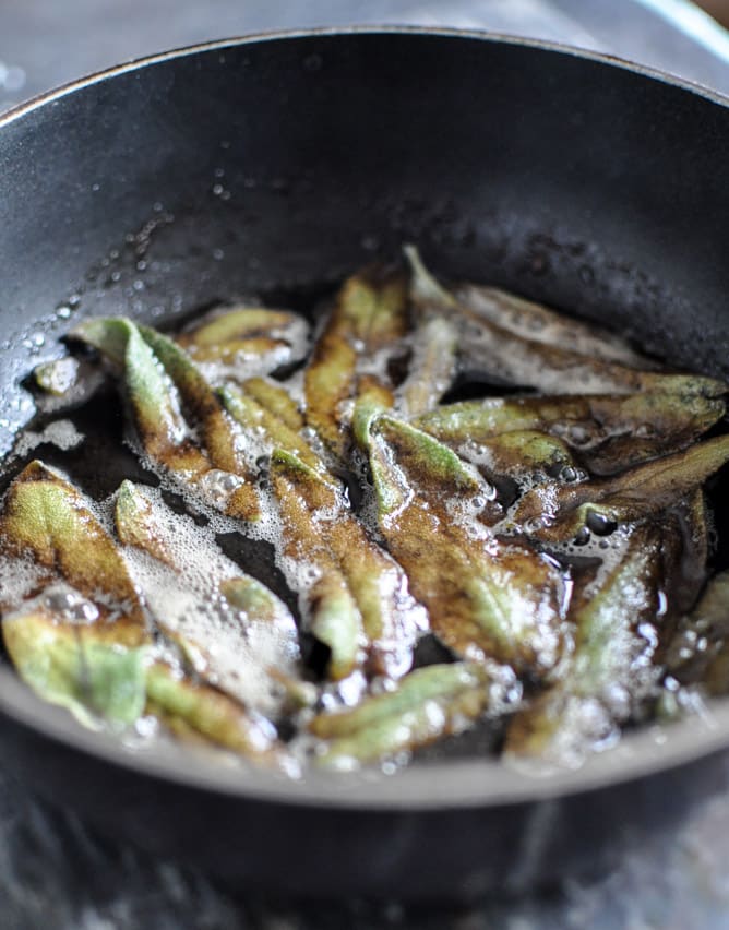 Goat Cheese Fondue with Fried Sage I howsweeteats.com Goat Cheese Fondue with Fried Sage I howsweeteats.com