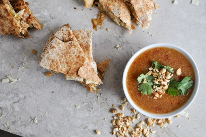 Thai Chicken Quesadillas I howsweeteats.com Thai Chicken Quesadillas I howsweeteats.com
