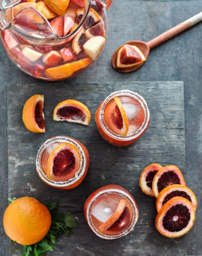 Blood Orange Sangria I howsweeteats.com Blood Orange Sangria I howsweeteats.com
