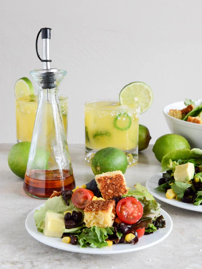 Black Bean + Cornbread Panzanella Salad I howsweeteats.com Black Bean + Cornbread Panzanella Salad I howsweeteats.com