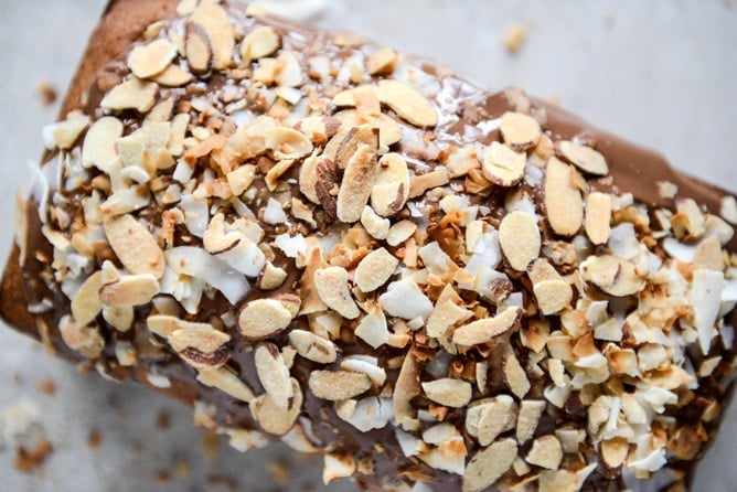 Spiked Almond Joy Poundcake I howsweeteats.com Spiked Almond Joy Poundcake I howsweeteats.com