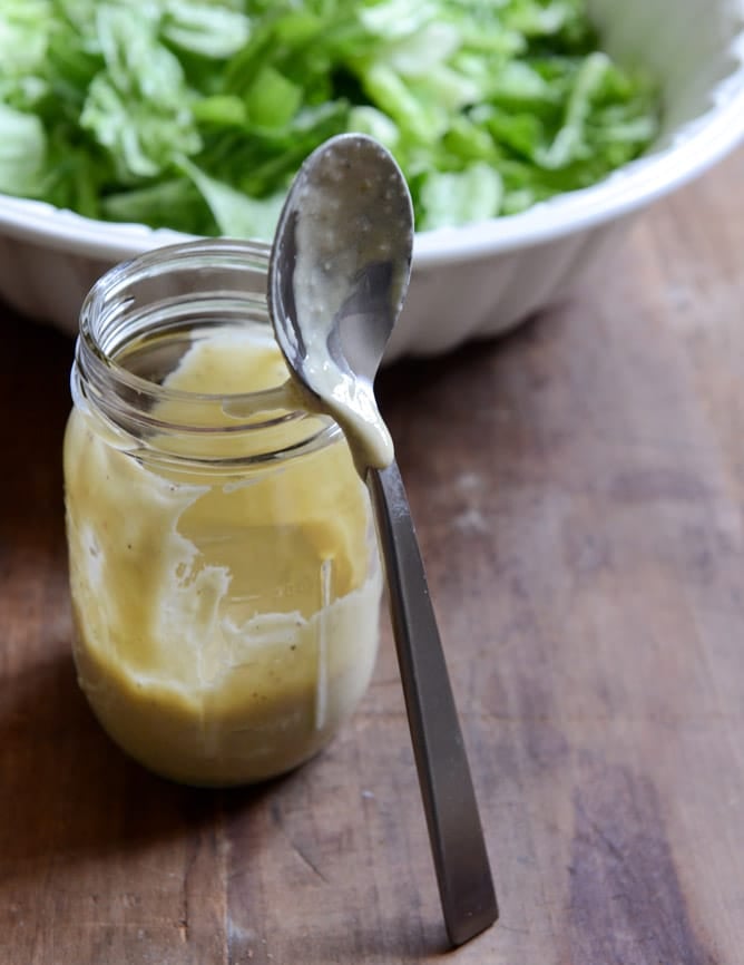 Roasted Corn Caesar Salads with Parmesan Greek Yogurt Caesar Dressing I howsweeteats.com Roasted Corn Caesar Salads with Parmesan Greek Yogurt Caesar Dressing I howsweeteats.com