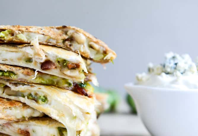 Brussels Bacon Bean Quesadillas I howsweeteats.com Brussels Bacon Bean Quesadillas I howsweeteats.com