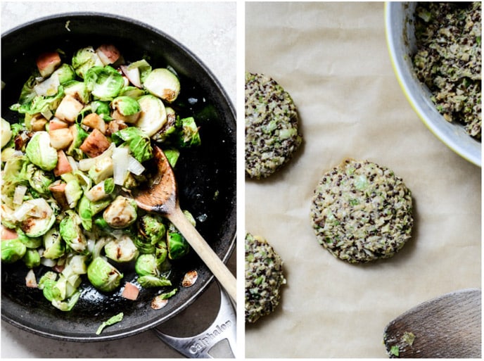 Crispy Autumn Veg Burgers with Apple Cider Slaw I howsweeteats.com Crispy Autumn Veg Burgers with Apple Cider Slaw I howsweeteats.com