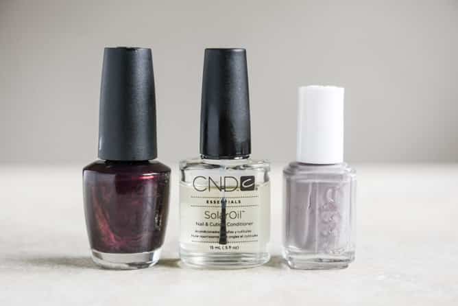 OPI black cherry chutney, CND solar oil, ESSIE chinchilly I howsweeteats.com OPI black cherry chutney, CND solar oil, ESSIE chinchilly I howsweeteats.com