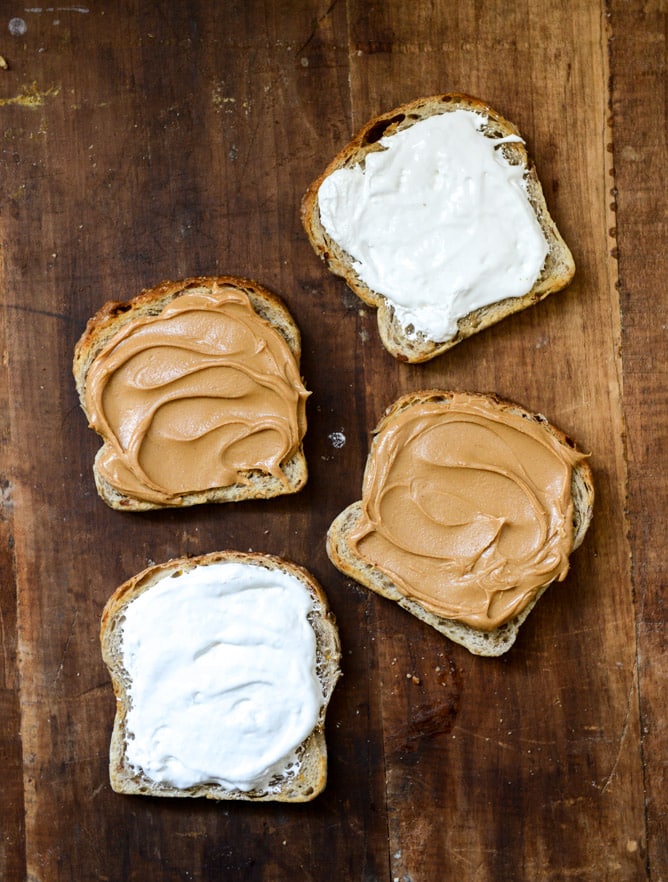 Toasted Bacon Fluffernutters I howsweeteats.com Toasted Bacon Fluffernutters I howsweeteats.com