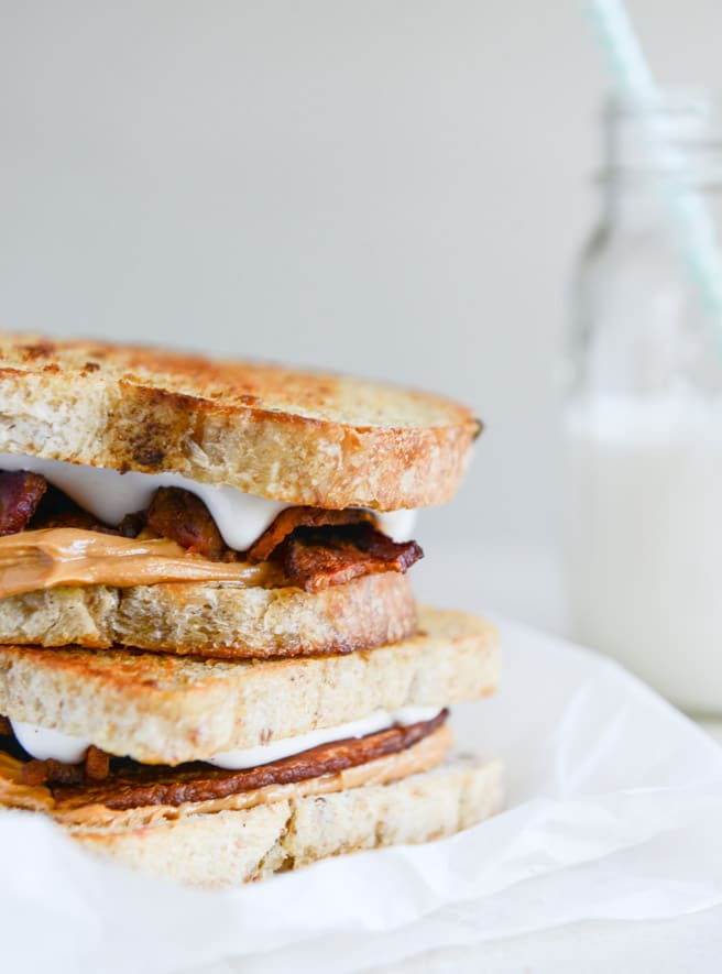 Toasted Bacon Fluffernutters I howsweeteats.com Toasted Bacon Fluffernutters I howsweeteats.com