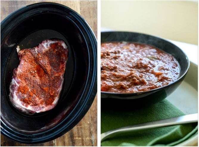 Crockpot Pulled Pork Chili I howsweeteats.com Crockpot Pulled Pork Chili I howsweeteats.com