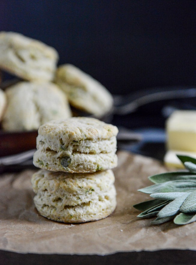 sage butter biscuits I howsweeteats.com sage butter biscuits I howsweeteats.com
