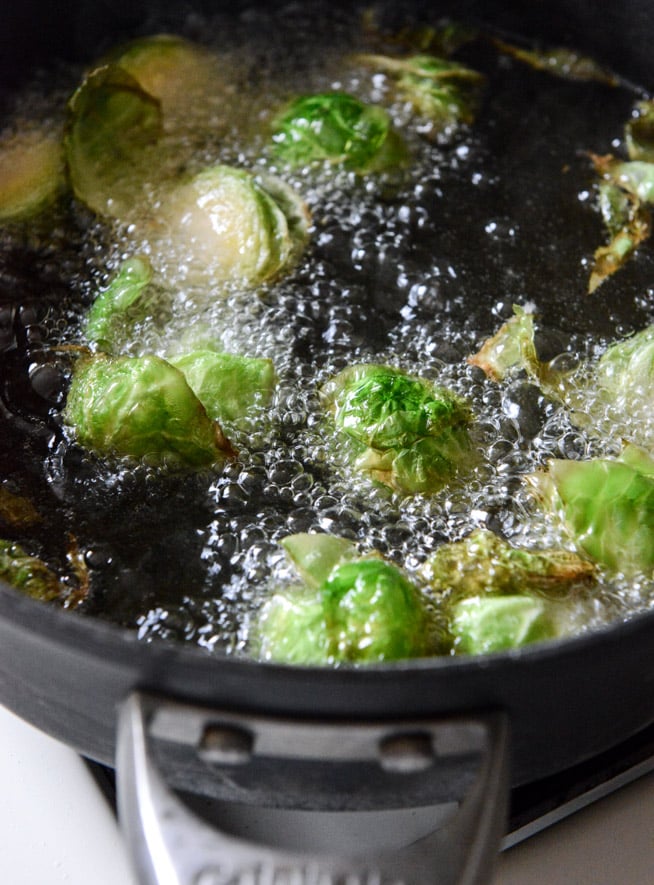 Fried Brussels Sprouts with Smoky Honey Aioli I howsweeteats.com Fried Brussels Sprouts with Smoky Honey Aioli I howsweeteats.com