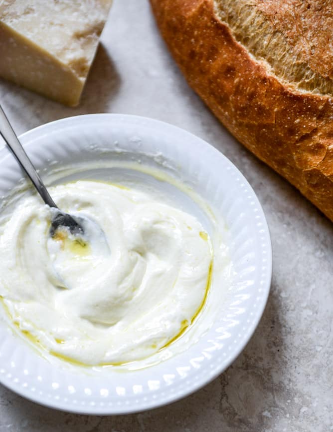 Warm Brussels Caesar with Bacon Ciabatta Croutons I howsweeteats.com Warm Brussels Caesar with Bacon Ciabatta Croutons I howsweeteats.com