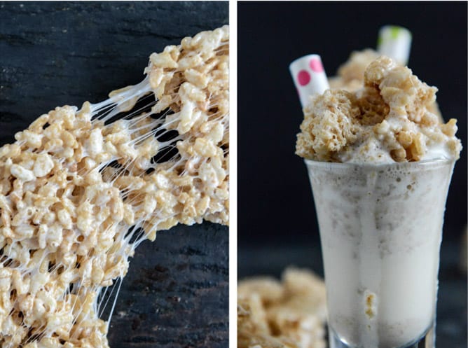 Spiked Rice Krispie Treat Shake Shooters I howsweeteats.com Spiked Rice Krispie Treat Shake Shooters I howsweeteats.com
