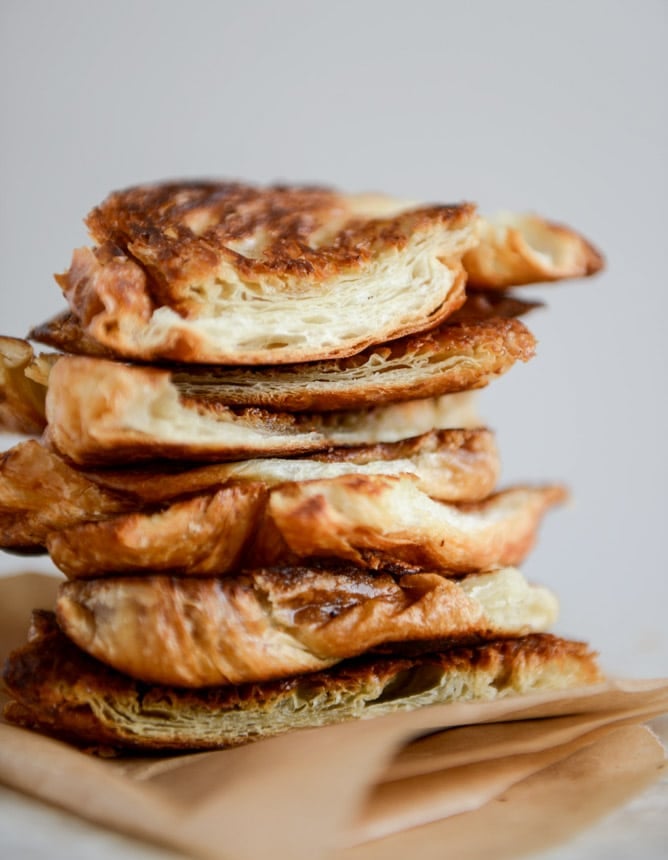 Crispy Croissant Sundaes with Red Wine Hot Fudge I howsweeteats.com Crispy Croissant Sundaes with Red Wine Hot Fudge I howsweeteats.com