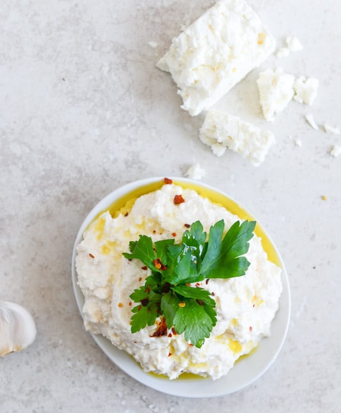 Baked Falafel with Spicy Feta Dip I howsweeteats.com Baked Falafel with Spicy Feta Dip I howsweeteats.com