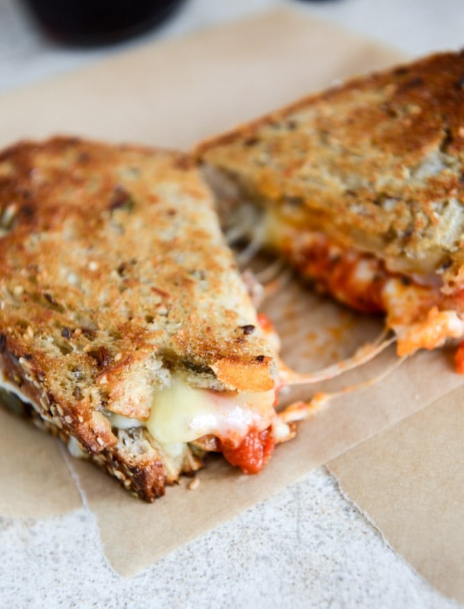 spicy mini meatball grilled cheese I howsweeteats.com spicy mini meatball grilled cheese I howsweeteats.com