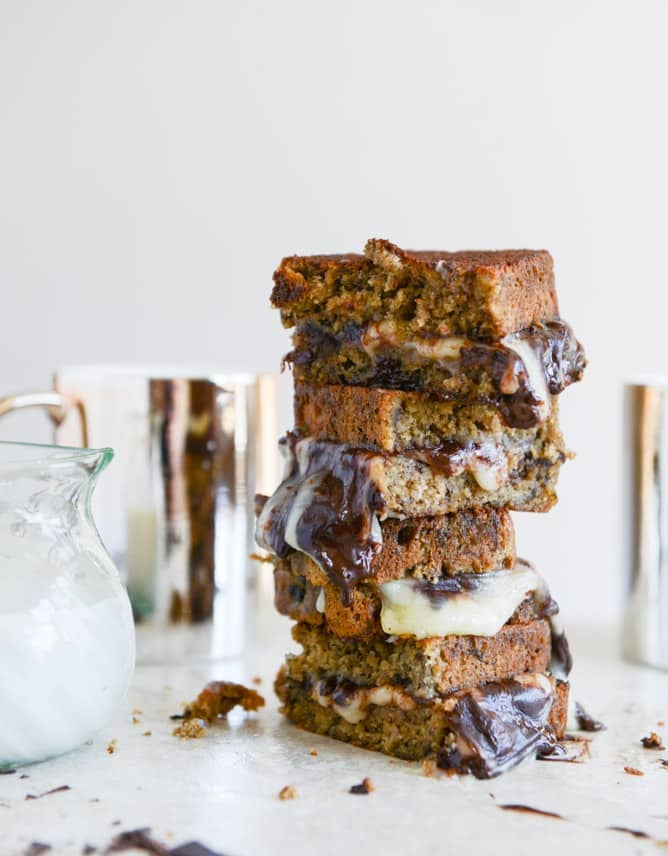 Banana Bread, Brie and Chocolate Grilled Cheese I howsweeteats.com Banana Bread, Brie and Chocolate Grilled Cheese I howsweeteats.com