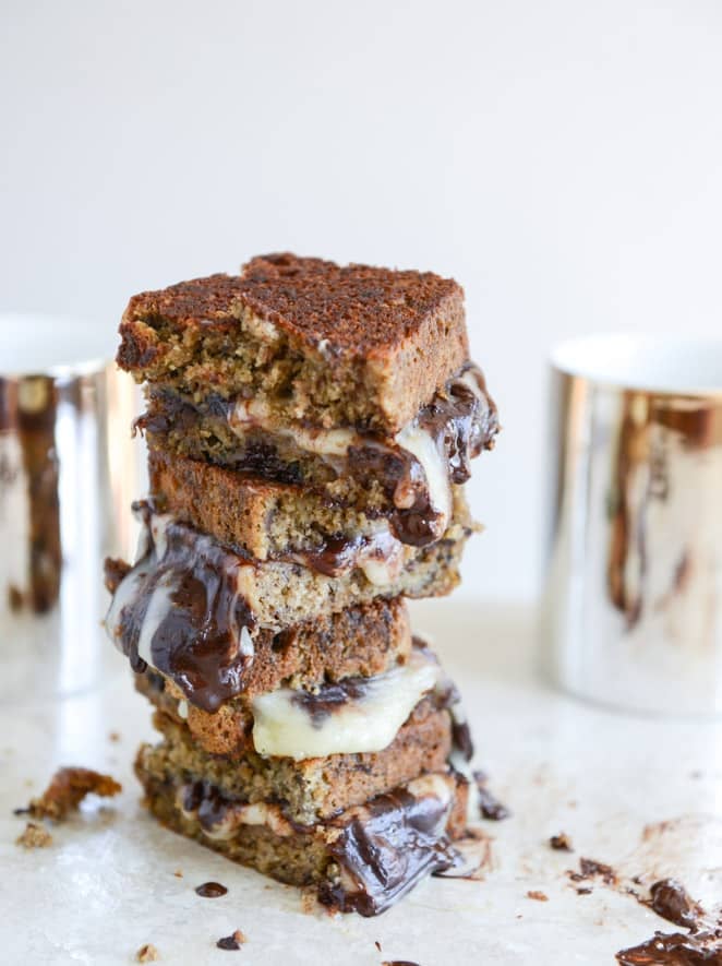 Banana Bread, Brie and Chocolate Grilled Cheese I howsweeteats.com Banana Bread, Brie and Chocolate Grilled Cheese I howsweeteats.com